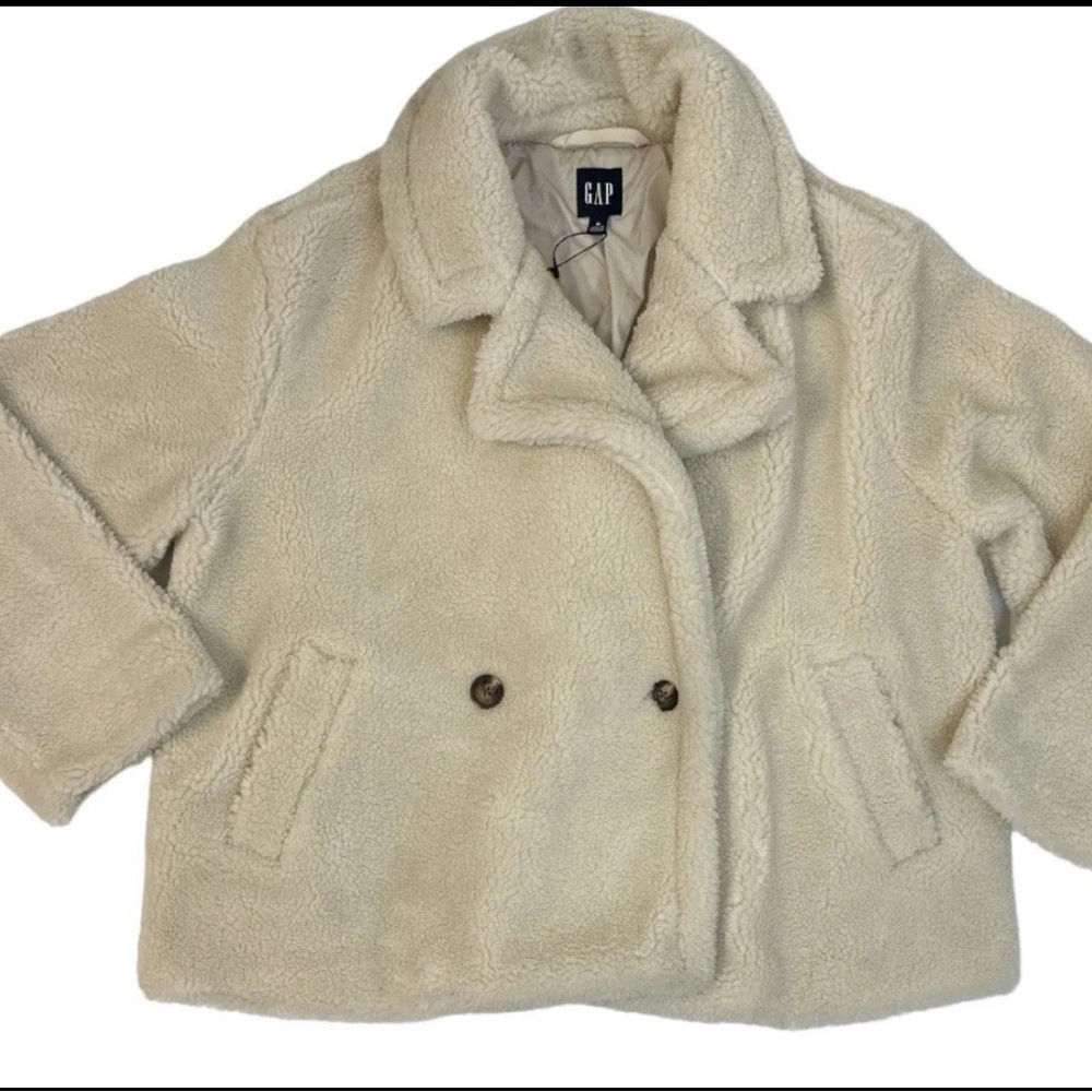 GAP Off-White Sherpa Coat